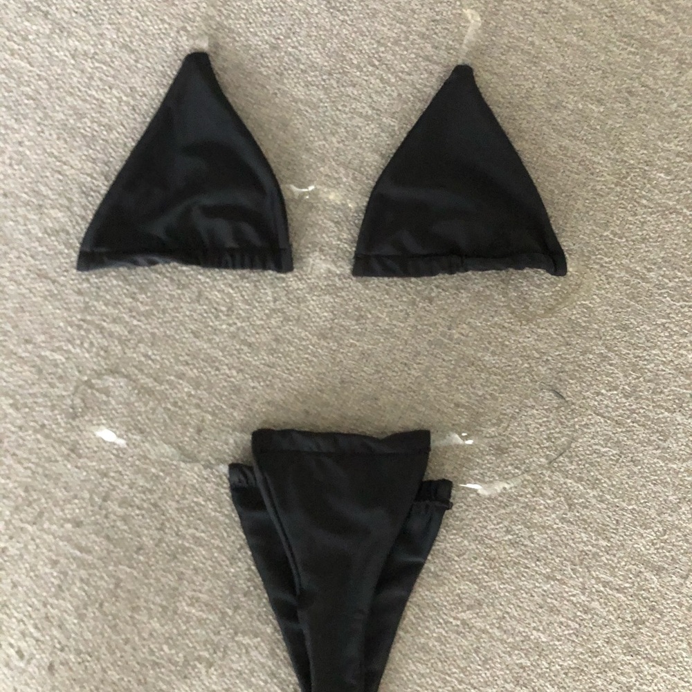 Clear Strap Bikini Set